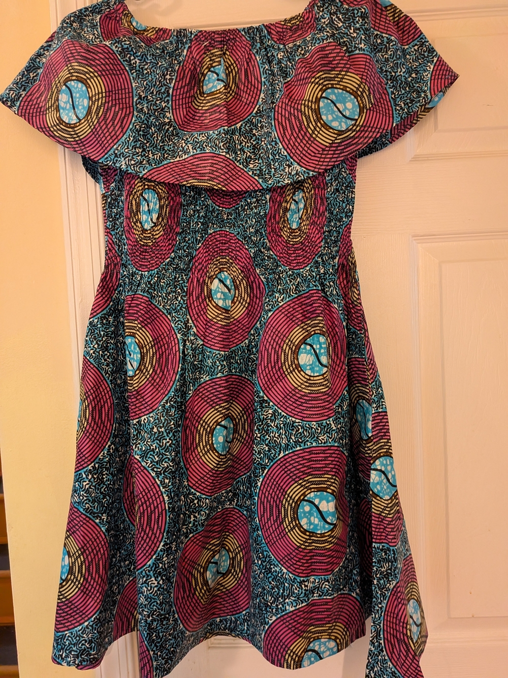 Free Size Women's On Or Off-Shoulder African Print  Dress
